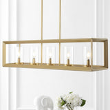 Terry 38.5" Linear 5-light Metal/Glass LED Pendant