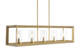 Terry 38.5" Linear 5-light Metal/Glass LED Pendant