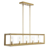 Terry 38.5" Linear 5-light Metal/Glass LED Pendant