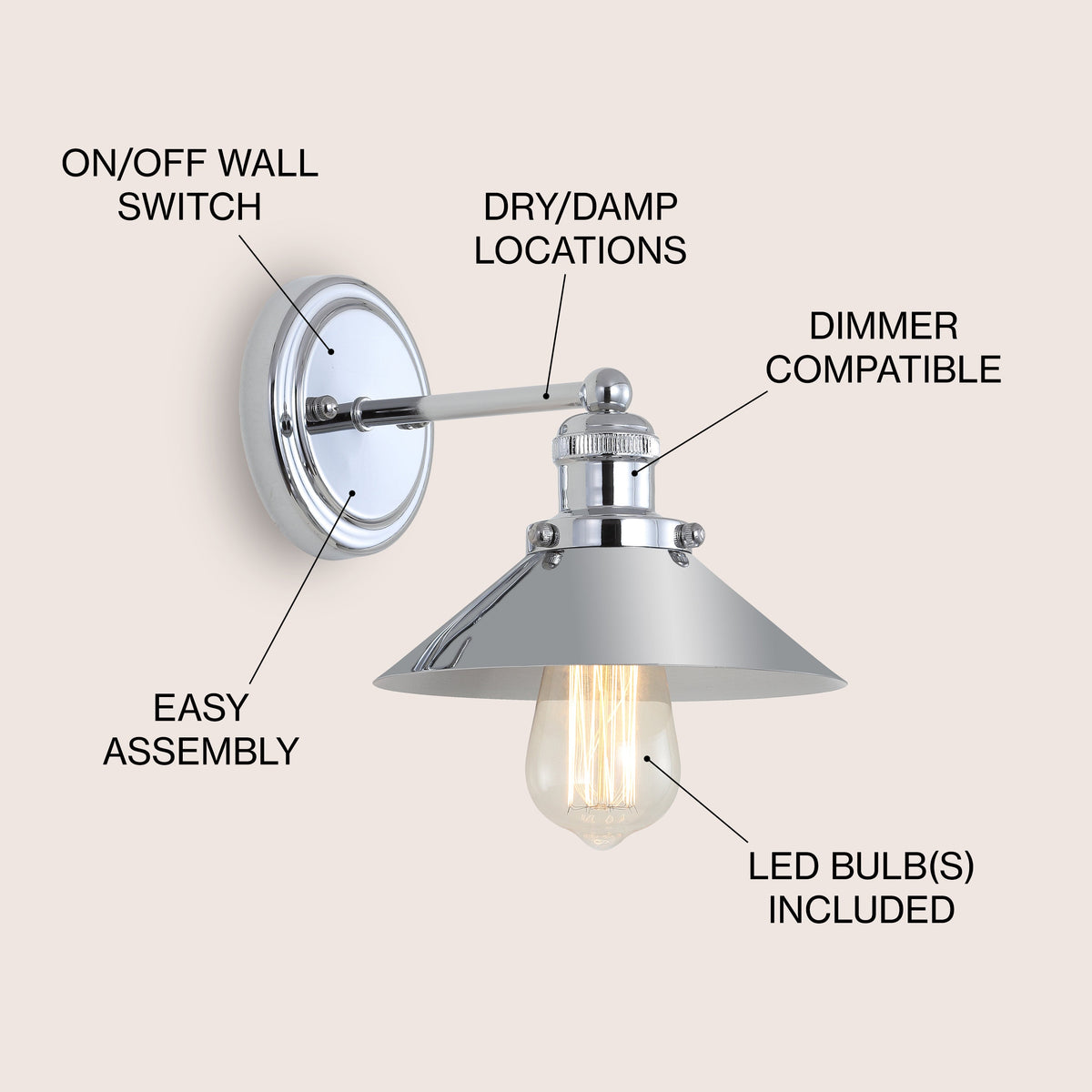 Musa Metal Shade Sconce