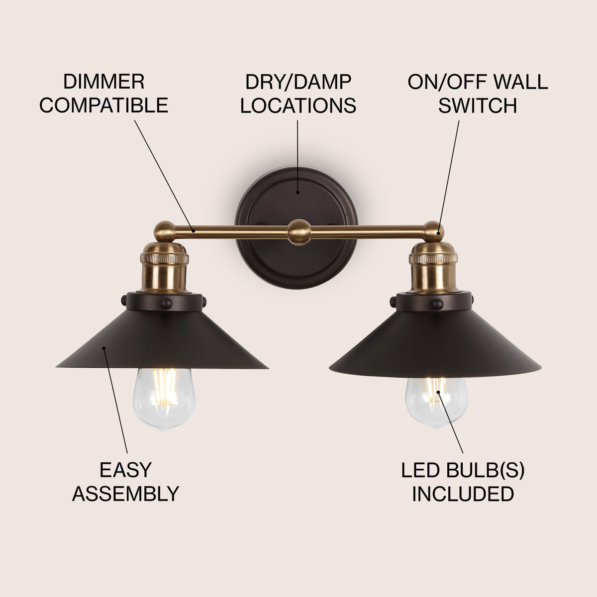 Musa Metal Shade Sconce