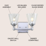 Santino Hurricane Metal/Glass Vanity