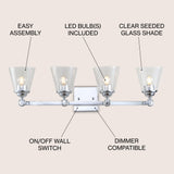 Santino Hurricane Metal/Glass Vanity