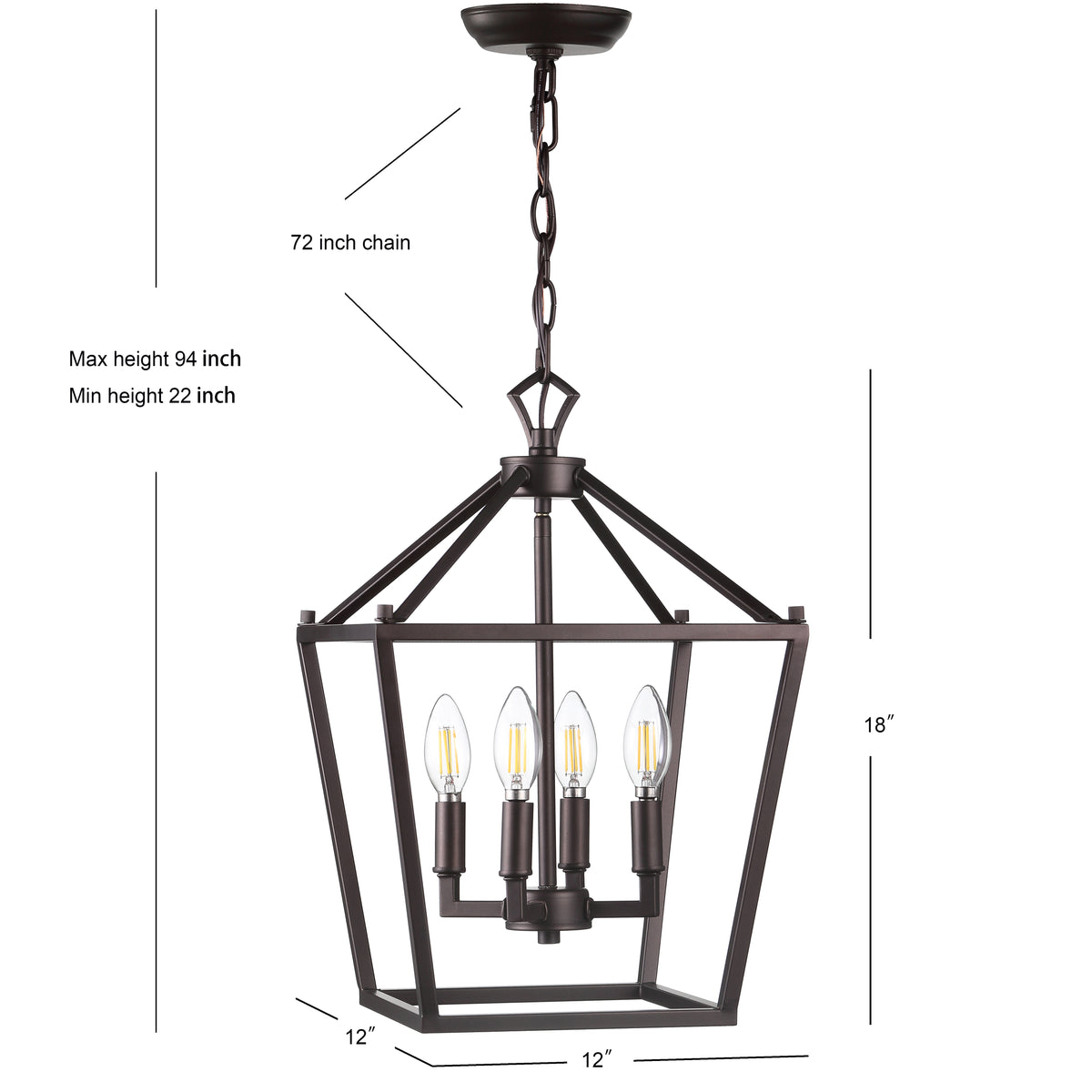 Liana Lantern Metal LED Pendant