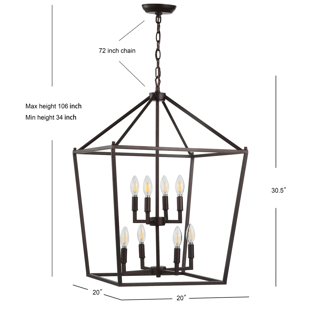 Liana Lantern Metal LED Pendant