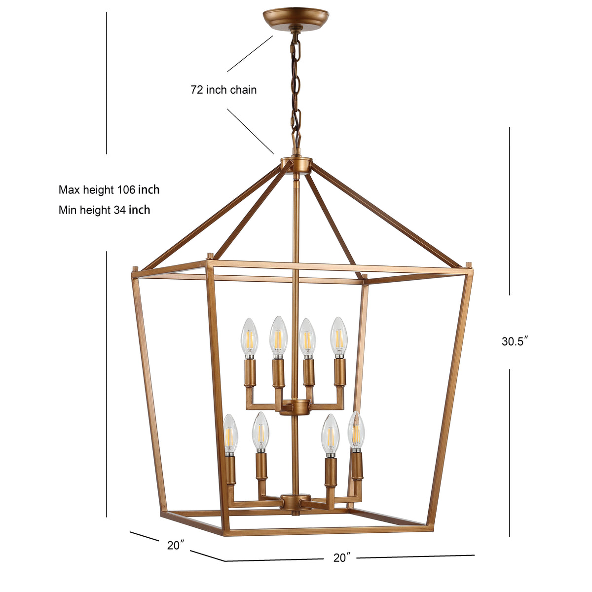Liana Lantern Metal LED Pendant