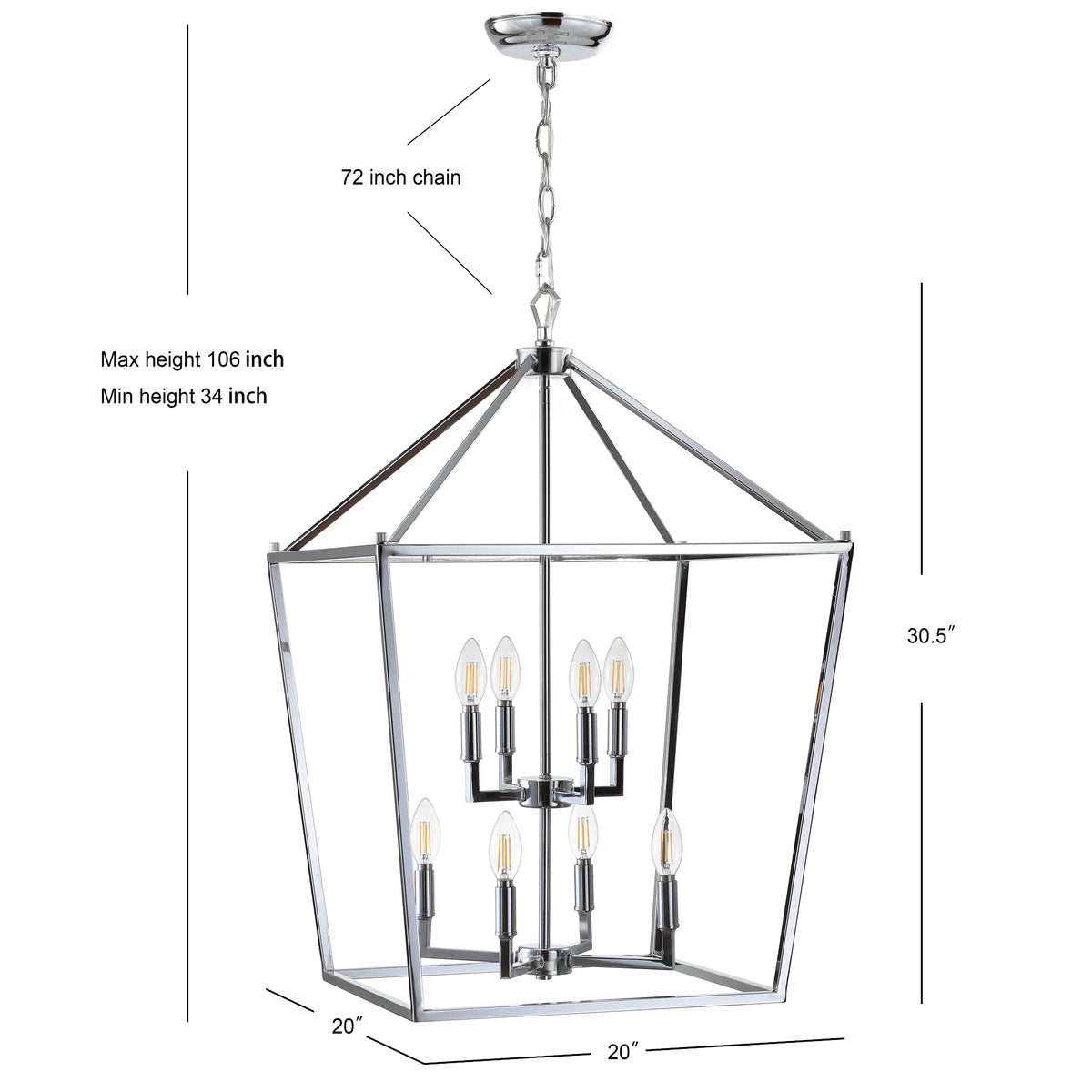 Liana Lantern Metal LED Pendant