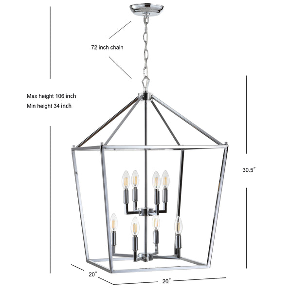Dimension Image Chrome / 20'' 8-Bulb