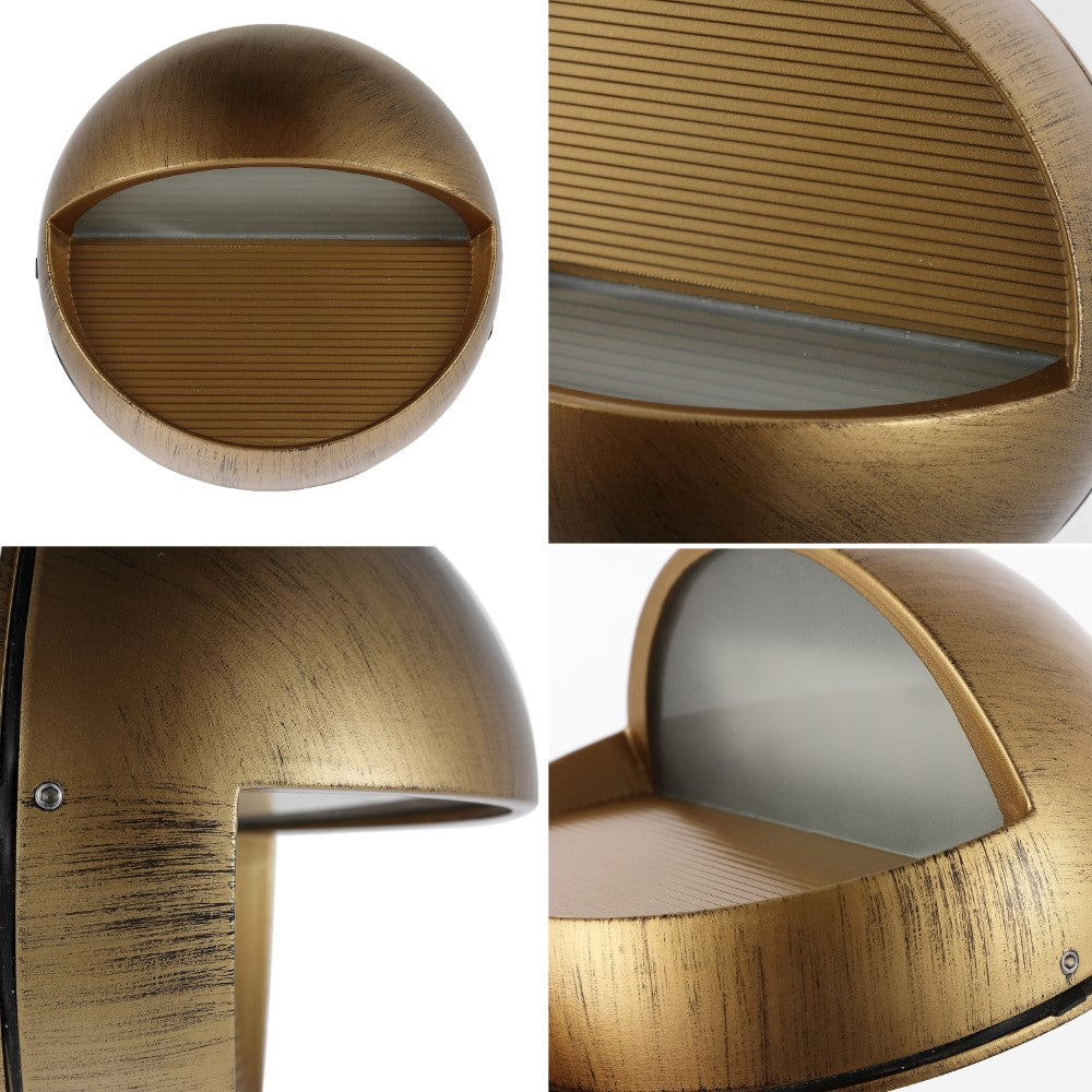 Swift 6.25" Outdoor Metal/Glass Integrated LED Sconce