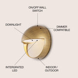 Swift 6.25" Outdoor Metal/Glass Integrated LED Sconce
