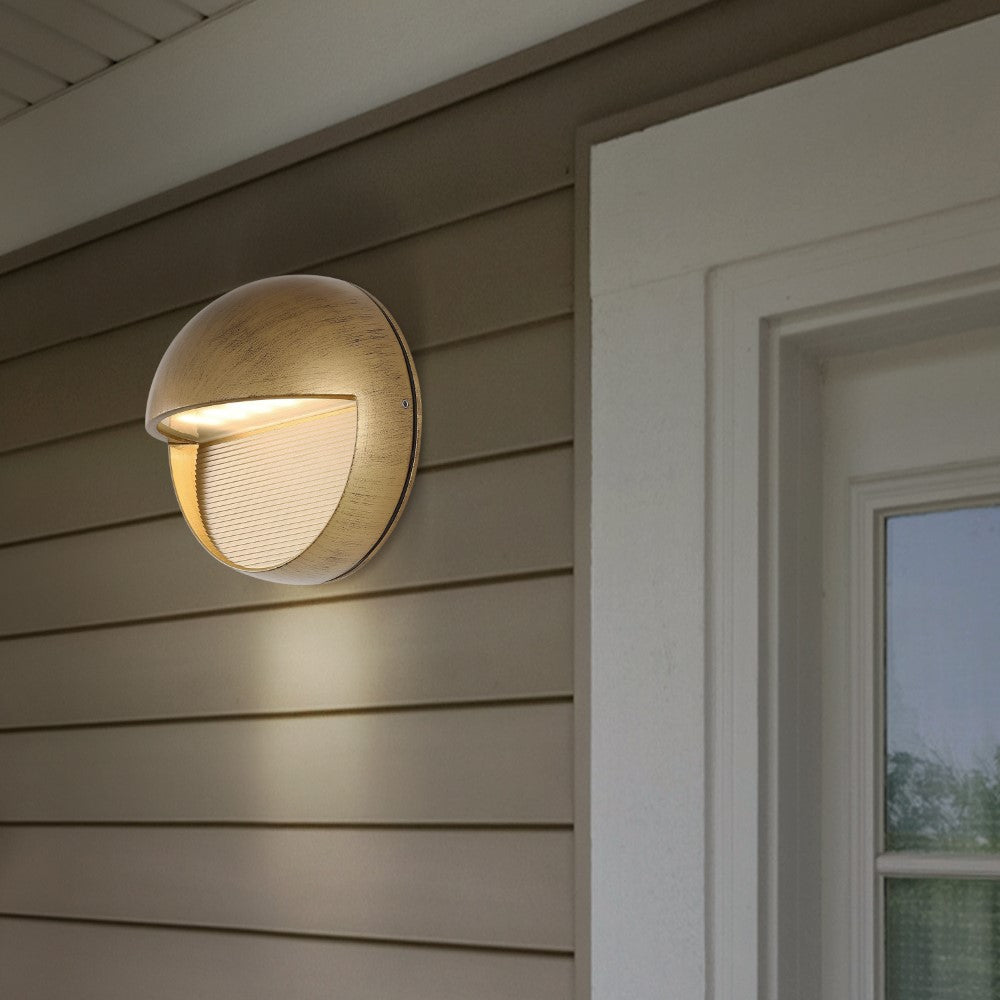 Swift 6.25" Outdoor Metal/Glass Integrated LED Sconce