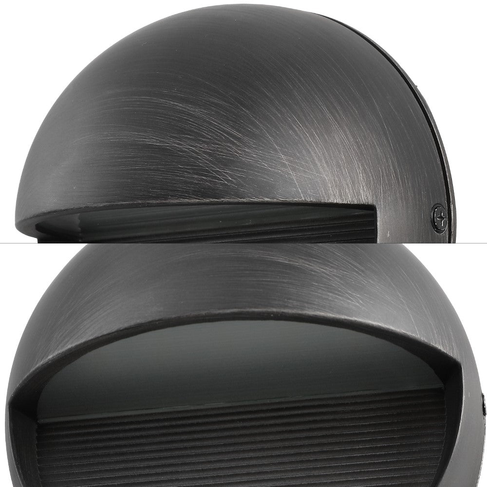 Swift 6.25" Outdoor Metal/Glass Integrated LED Sconce
