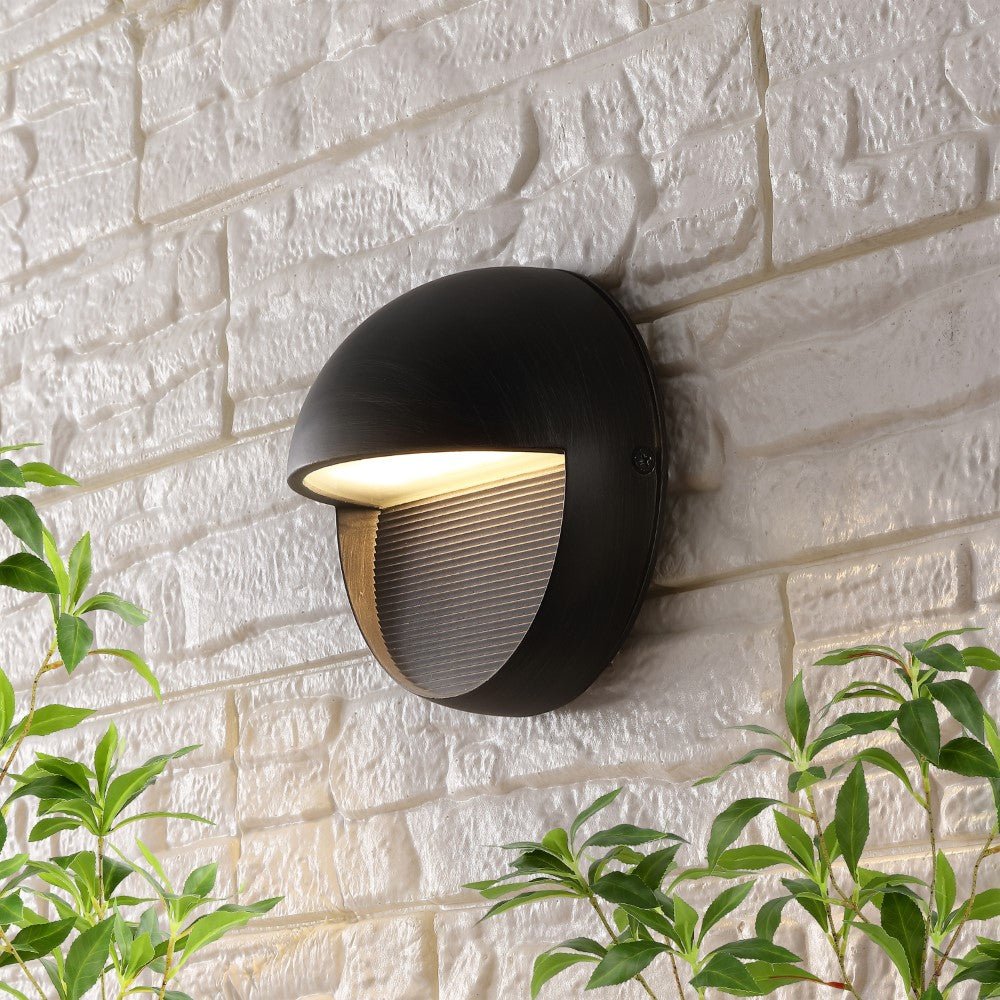 Swift 6.25" Outdoor Metal/Glass Integrated LED Sconce