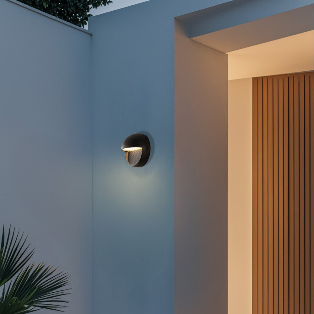 Swift 6.25" Outdoor Metal/Glass Integrated LED Sconce