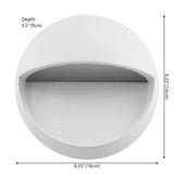 Swift 6.25" Outdoor Metal/Glass Integrated LED Sconce