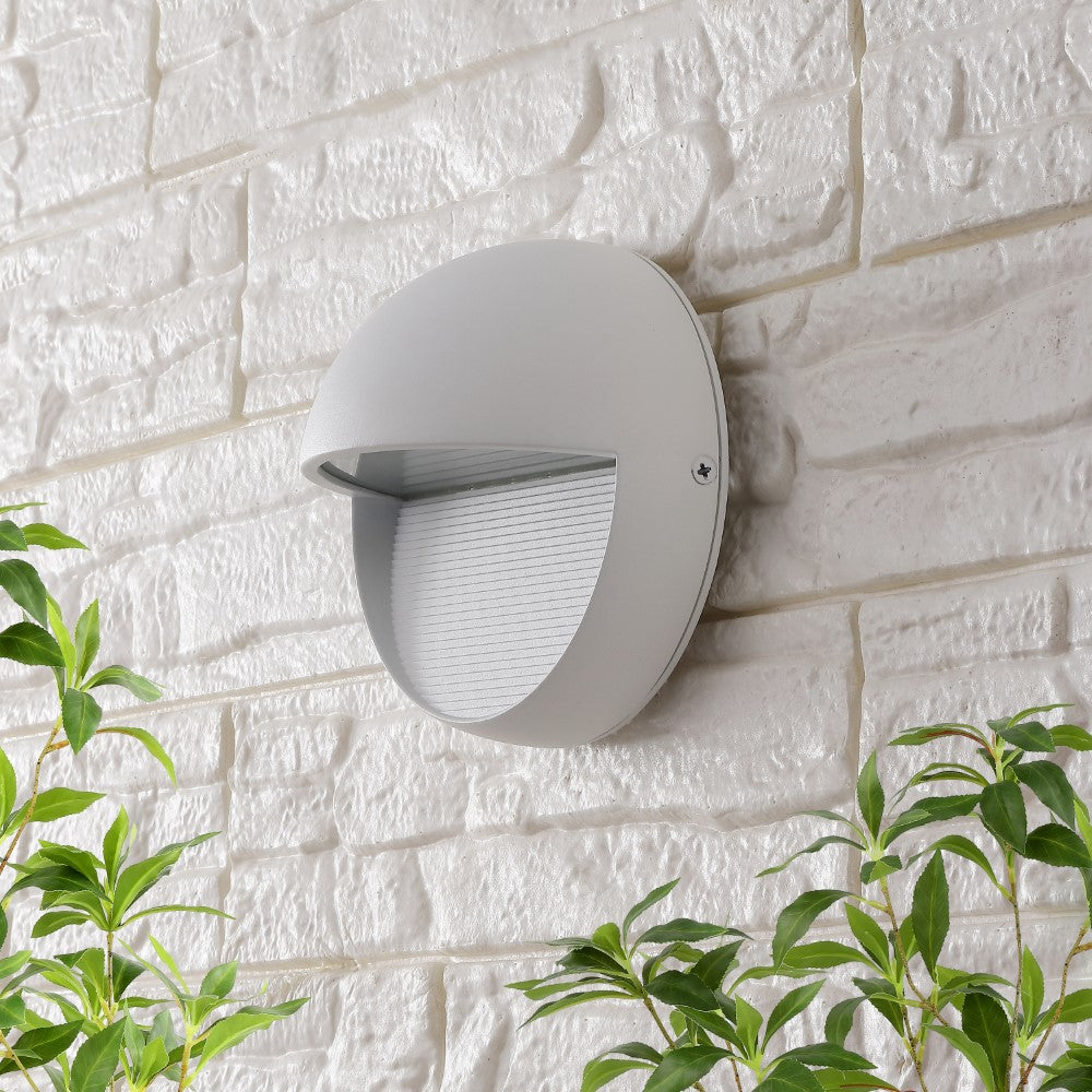 Swift 6.25" Outdoor Metal/Glass Integrated LED Sconce