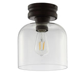 Cypress 7.75" Metal/Glass LED Flush Mount