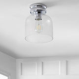 Cypress 7.75" Metal/Glass LED Flush Mount