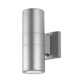 Domingo 6" Cylinder Outdoor Metal/Glass Integrated LED Sconce with Uplight