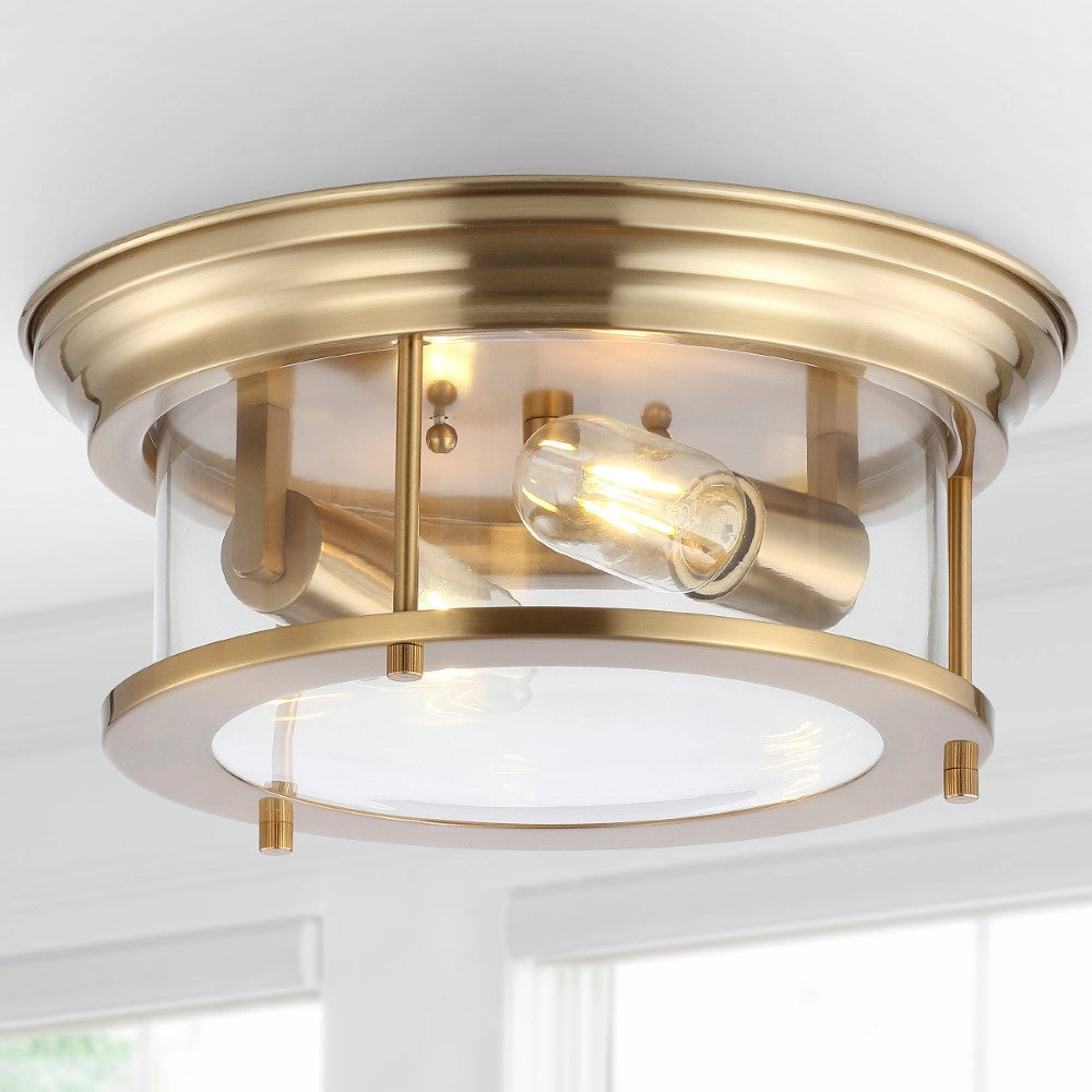 Forrest 13.25" Metal/Glass LED Flush Mount
