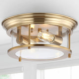 Forrest 13.25" Metal/Glass LED Flush Mount