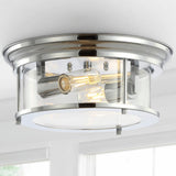 Forrest 13.25" Metal/Glass LED Flush Mount