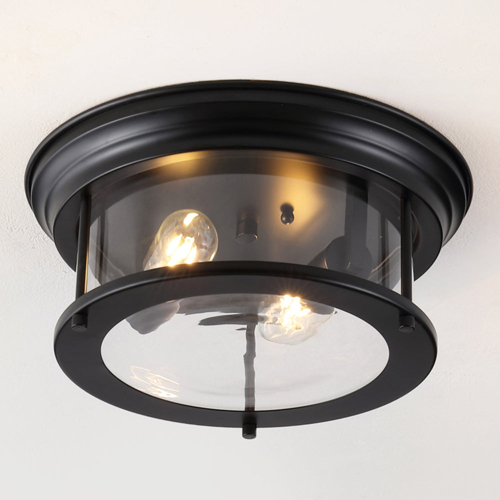 Forrest 13.25" Metal/Glass LED Flush Mount