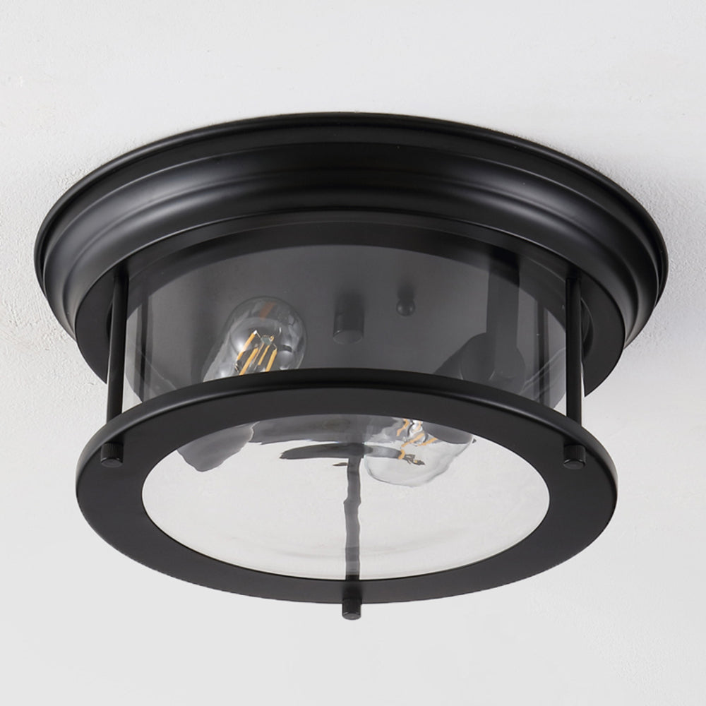 Forrest 13.25" Metal/Glass LED Flush Mount