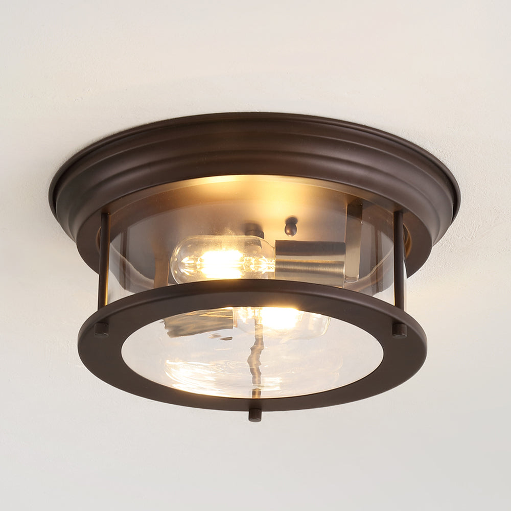 Forrest 13.25" Metal/Glass LED Flush Mount