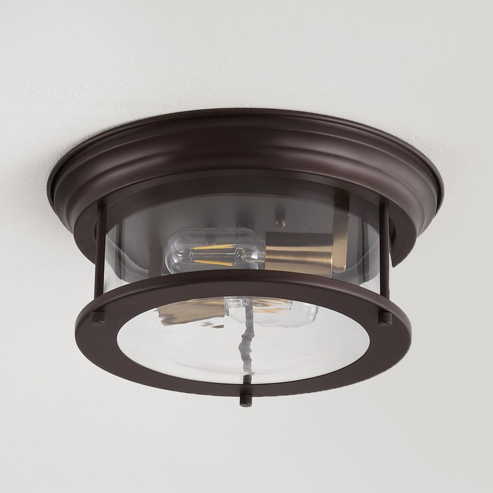Forrest 13.25" Metal/Glass LED Flush Mount