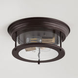 Forrest 13.25" Metal/Glass LED Flush Mount