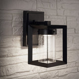 Turkey 6.75" Outdoor Modern Cube Bubble Glass/Metal Integrated LED Sconce