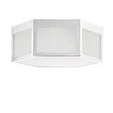 Niam Hexagon Metal/Frosted Glass LED Flush Mount