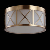 Fitzgerald Drum Metal/Glass Flush Mount