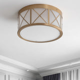 Fitzgerald Drum Metal/Glass Flush Mount