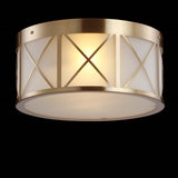Fitzgerald Drum Metal/Glass Flush Mount