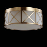 Fitzgerald Drum Metal/Glass Flush Mount
