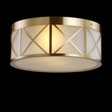 Fitzgerald Drum Metal/Glass Flush Mount
