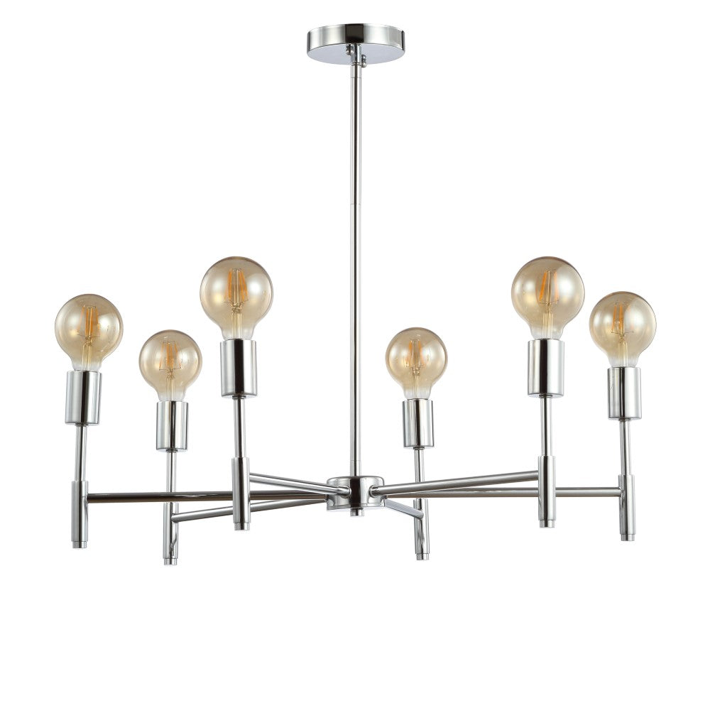 Shasta 28.5" Adjustable Height Metal LED Chandelier