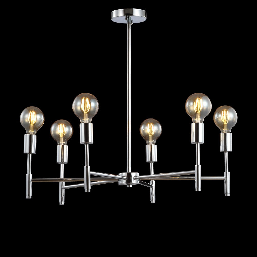 Shasta 28.5" Adjustable Height Metal LED Chandelier