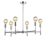 Shasta 28.5" Adjustable Height Metal LED Chandelier