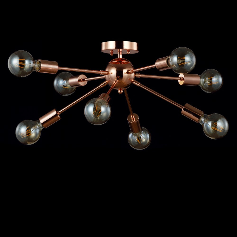 Raven 30.5" 8-Light Sputnik Metal LED Flush-Mount