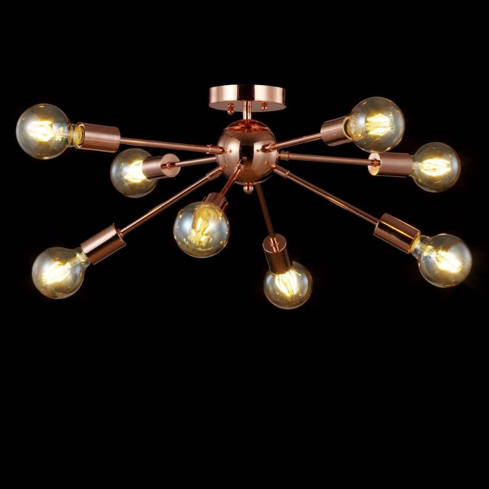 Raven 30.5" 8-Light Sputnik Metal LED Flush-Mount