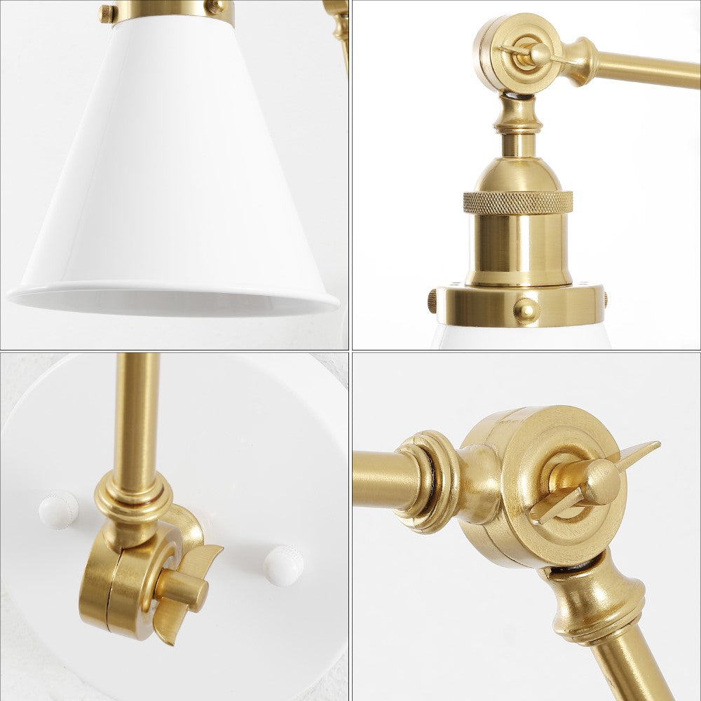 Vine 7" Adjustable Arm Metal LED Wall Sconce