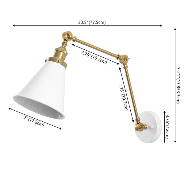 Dimension Image White/Brass Gold / Set 1