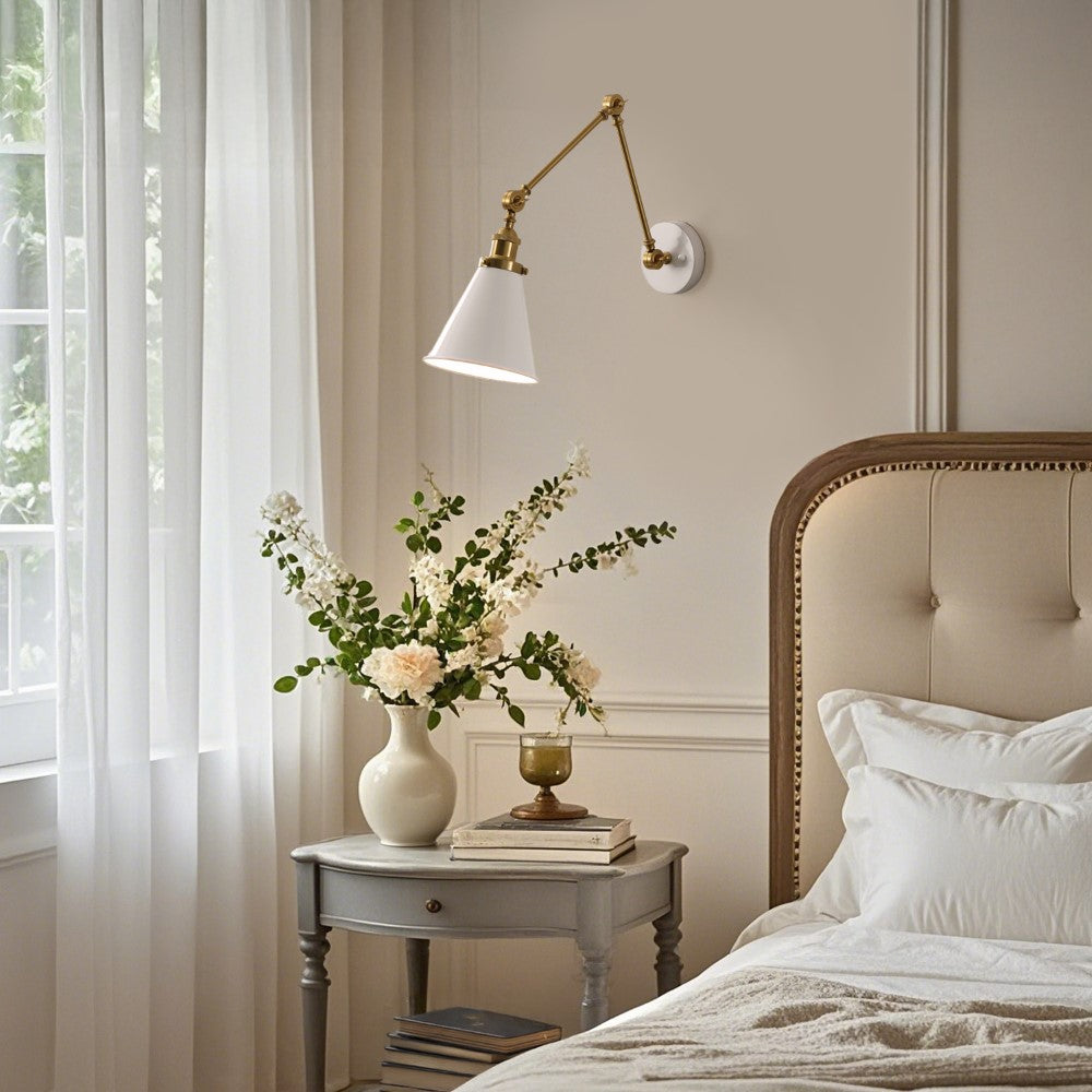 Vine 7" Adjustable Arm Metal LED Wall Sconce