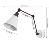 Vine 7" Adjustable Arm Metal LED Wall Sconce