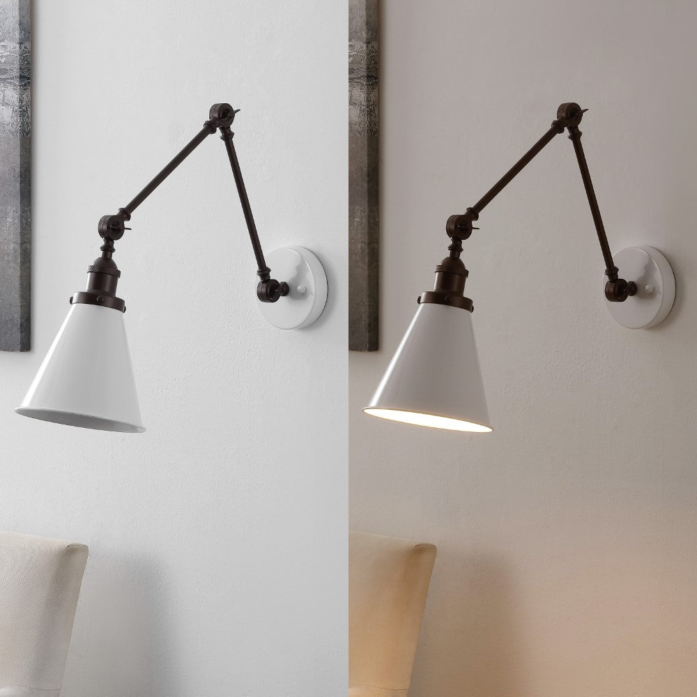 Vine 7" Adjustable Arm Metal LED Wall Sconce