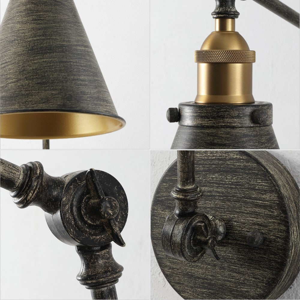 Vine 7" Adjustable Arm Metal LED Wall Sconce