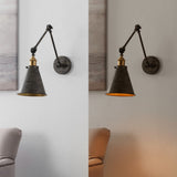 Vine 7" Adjustable Arm Metal LED Wall Sconce